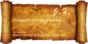 Jungwirth Hajnalka névjegykártya