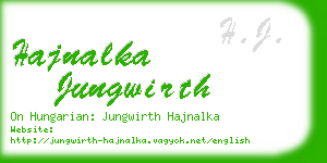 hajnalka jungwirth business card